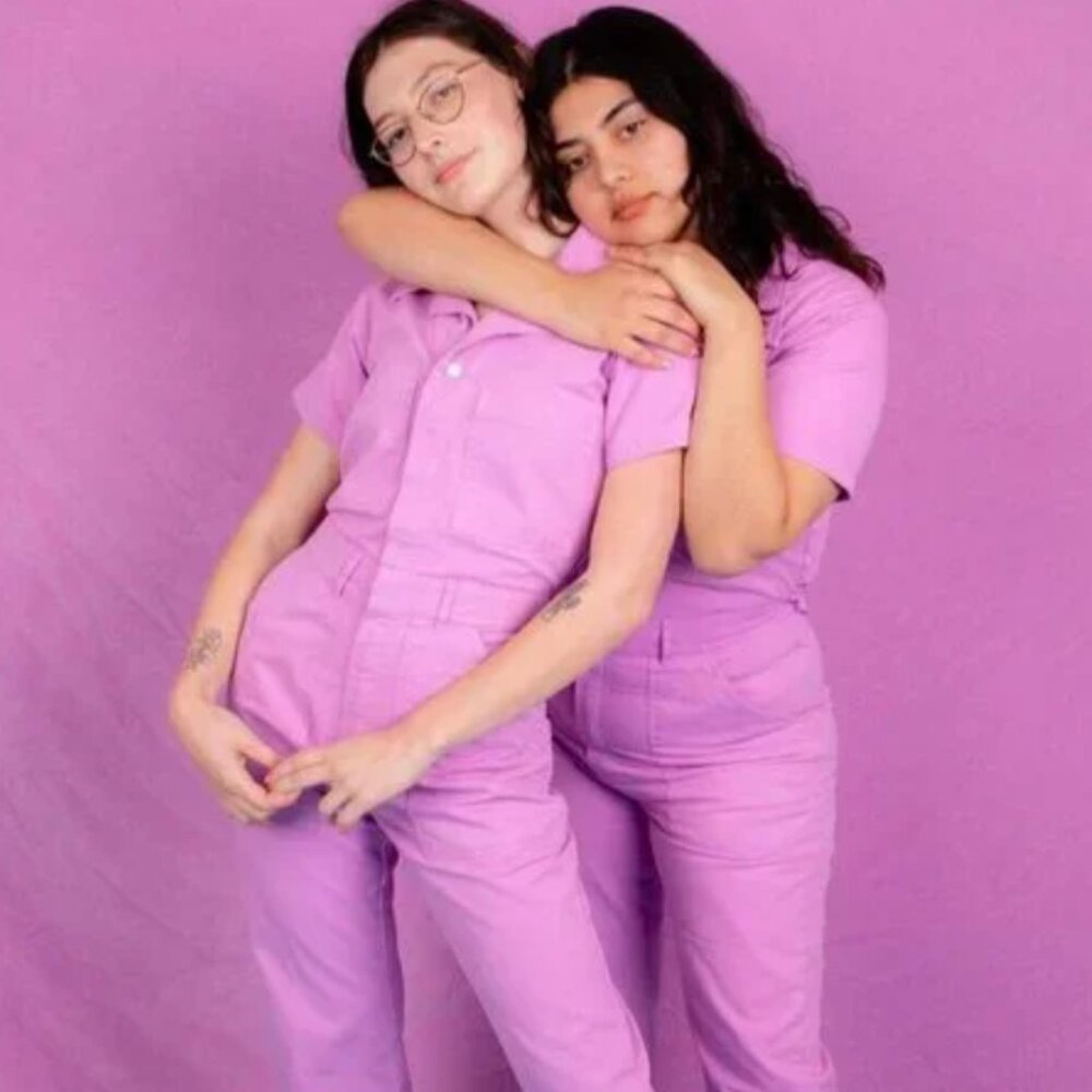 Big Bud Press Short Sleeve Jumpsuit - Lilac Size M